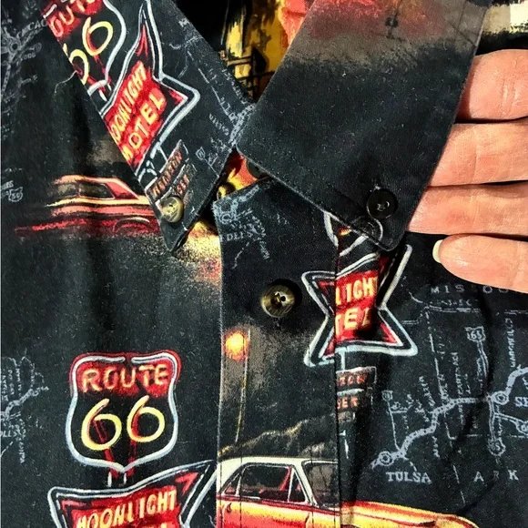 RedHead Men's Black and Orange Car Print Shirt - 4X - Picture 11 of 11